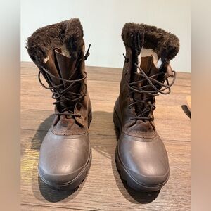 Sorel Black and Brown Winter Boots